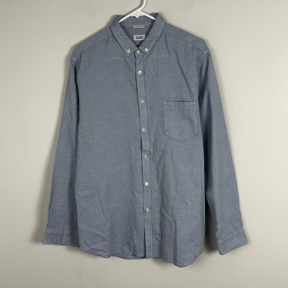 CLOSED Mens Long Sleeve 100% Cotton Oxford Button Down Collared Shirt Mens Sz XL
